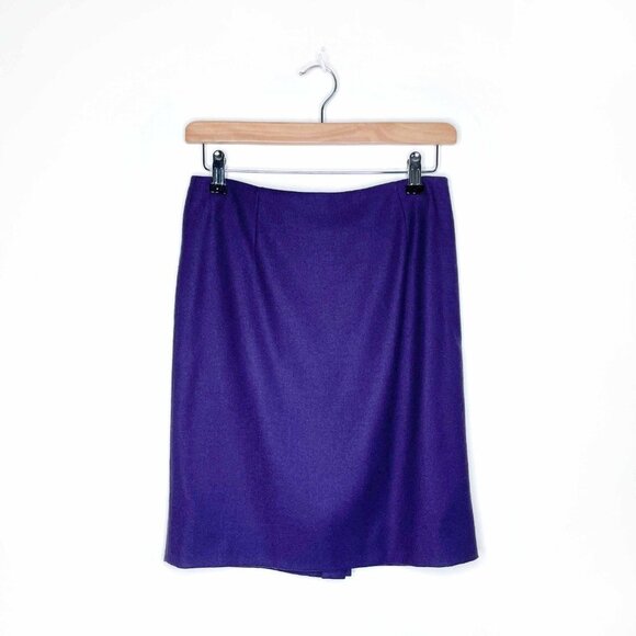 john galliano 00's purple wool skirt suit - size 6 - Picture 9 of 13